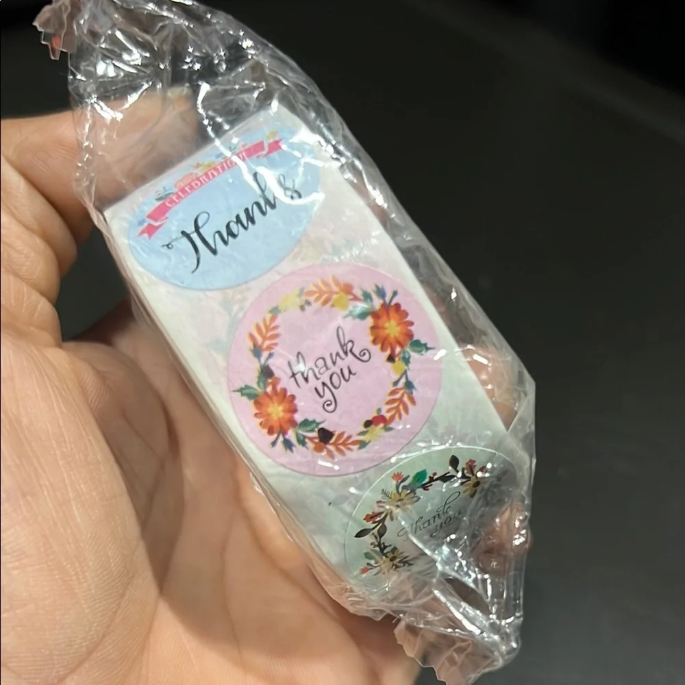 500 Floral Thank You Stickers